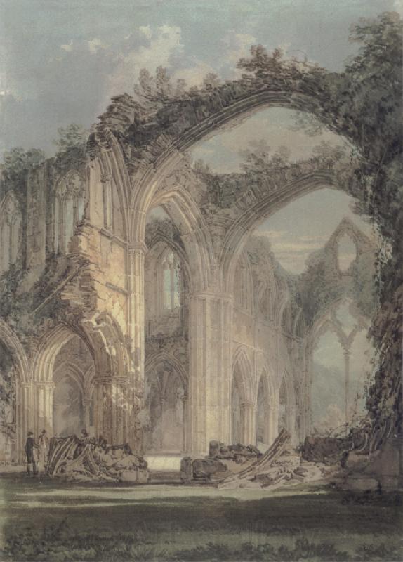 J.M.W. Turner The Chancel and Crossing of Tintern Abbey,Looking towards the East Window Spain oil painting art